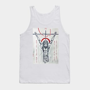 Jesus Christ Good Shepherd at the cross Tank Top